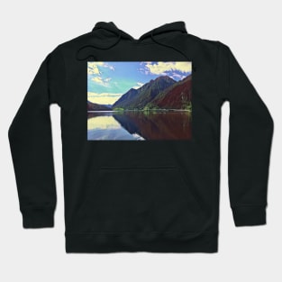 Mountains on a lake Hoodie